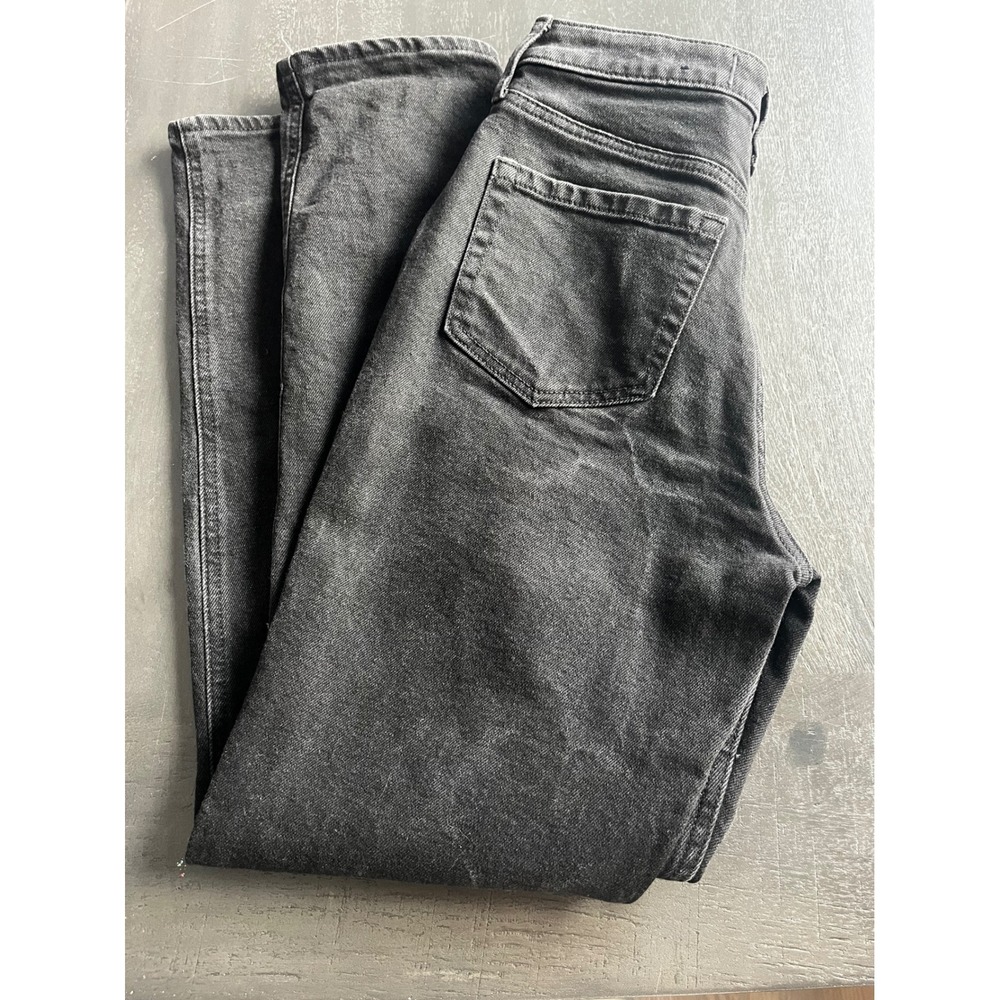 Hollister High Rise‎ Vintage Straight Jeans Washed Black W25 L27 Y2K Faded Mom